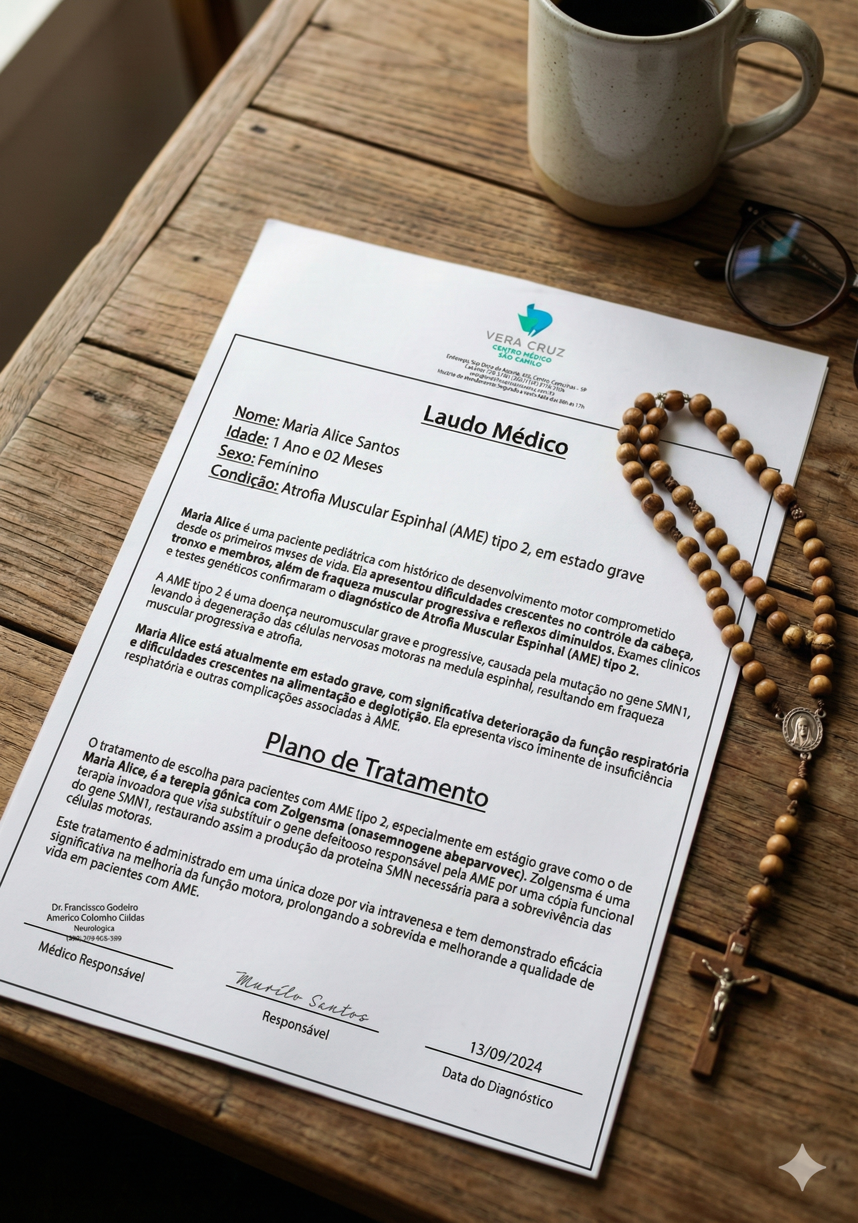 Maria Alice sorrindo